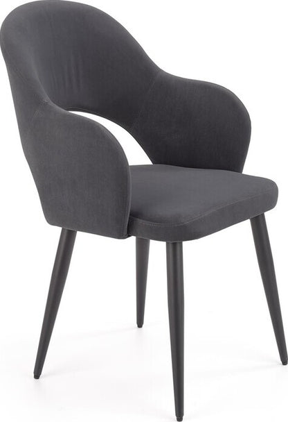 Kitchen Chair Bratislava | size: Width: 55cm, Height: 88cm, Depth: 55cm | color: Gray | image: 1 | variant: 1002264