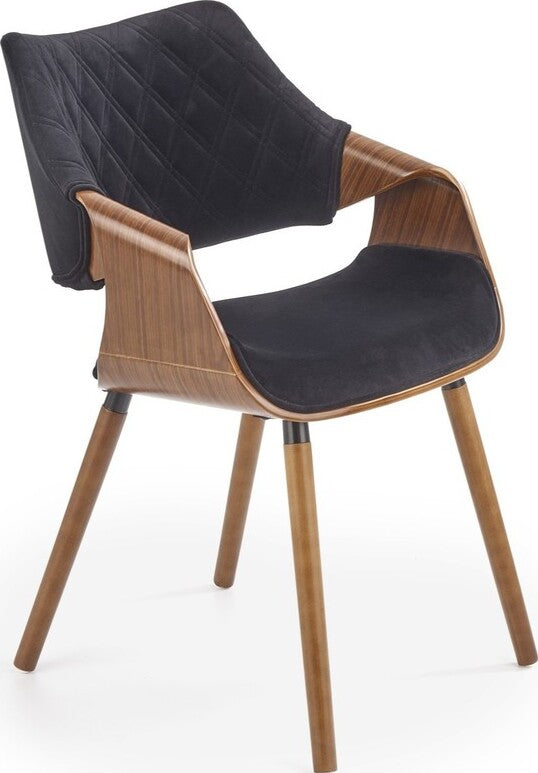 Kitchen Chair Brussels | size: Width: 56cm, Height: 77cm, Depth: 55cm | color: Black | image: 1 | variant: 1002305