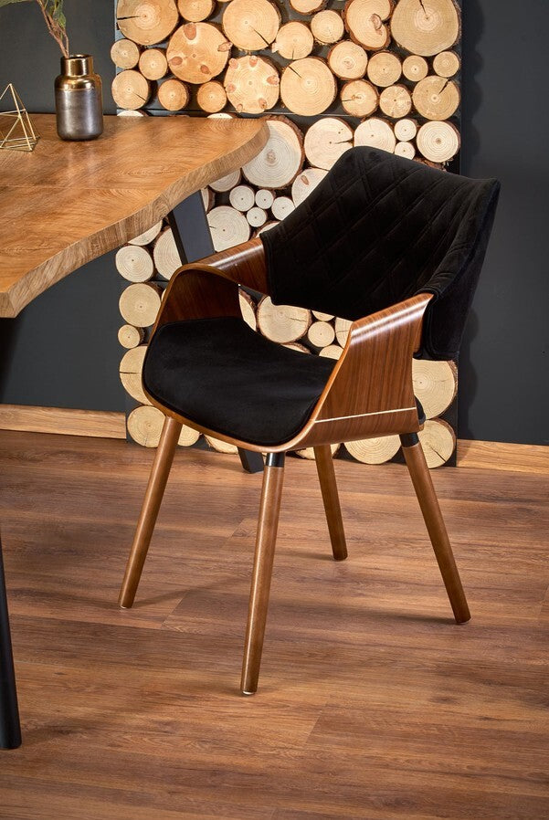 Kitchen Chair Brussels | size: Width: 56cm, Height: 77cm, Depth: 55cm | color: Black | image: 6 | variant: 1002305