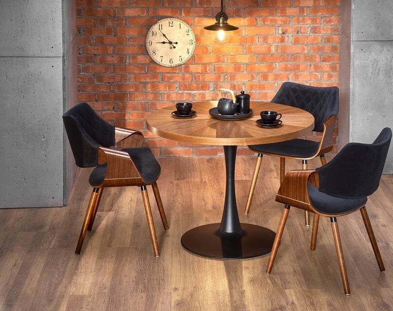 Kitchen Chair Brussels | size: Width: 56cm, Height: 77cm, Depth: 55cm | color: Black | image: 7 | variant: 1002305