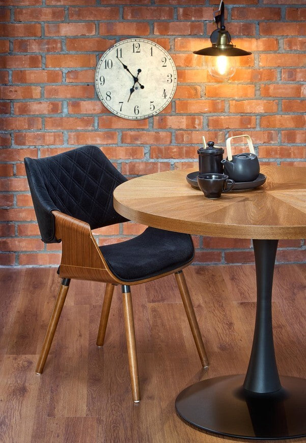 Kitchen Chair Brussels | size: Width: 56cm, Height: 77cm, Depth: 55cm | color: Black | image: 8 | variant: 1002305