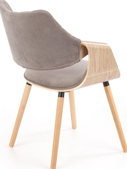 Kitchen Chair Brussels | size: Width: 56cm, Height: 77cm, Depth: 55cm | color: Gray | image: 3 | variant: 1002306