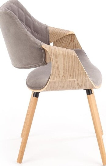 Kitchen Chair Brussels | size: Width: 56cm, Height: 77cm, Depth: 55cm | color: Gray | image: 4 | variant: 1002306