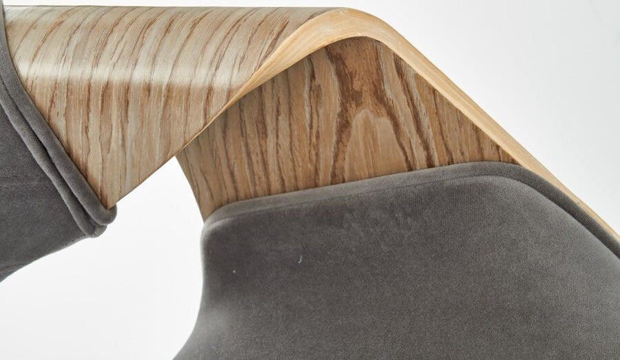 Kitchen Chair Brussels | size: Width: 56cm, Height: 77cm, Depth: 55cm | color: Gray | image: 6 | variant: 1002306