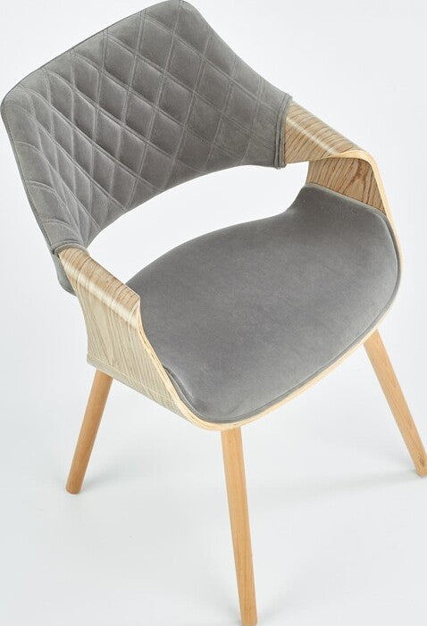 Kitchen Chair Brussels | size: Width: 56cm, Height: 77cm, Depth: 55cm | color: Gray | image: 7 | variant: 1002306