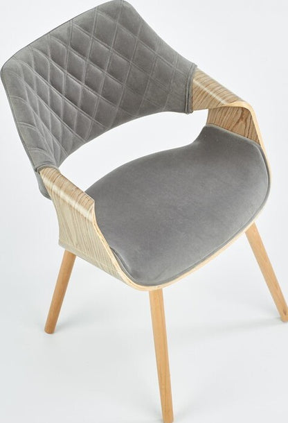 Kitchen Chair Brussels | size: Width: 56cm, Height: 77cm, Depth: 55cm | color: Gray | image: 7 | variant: 1002306