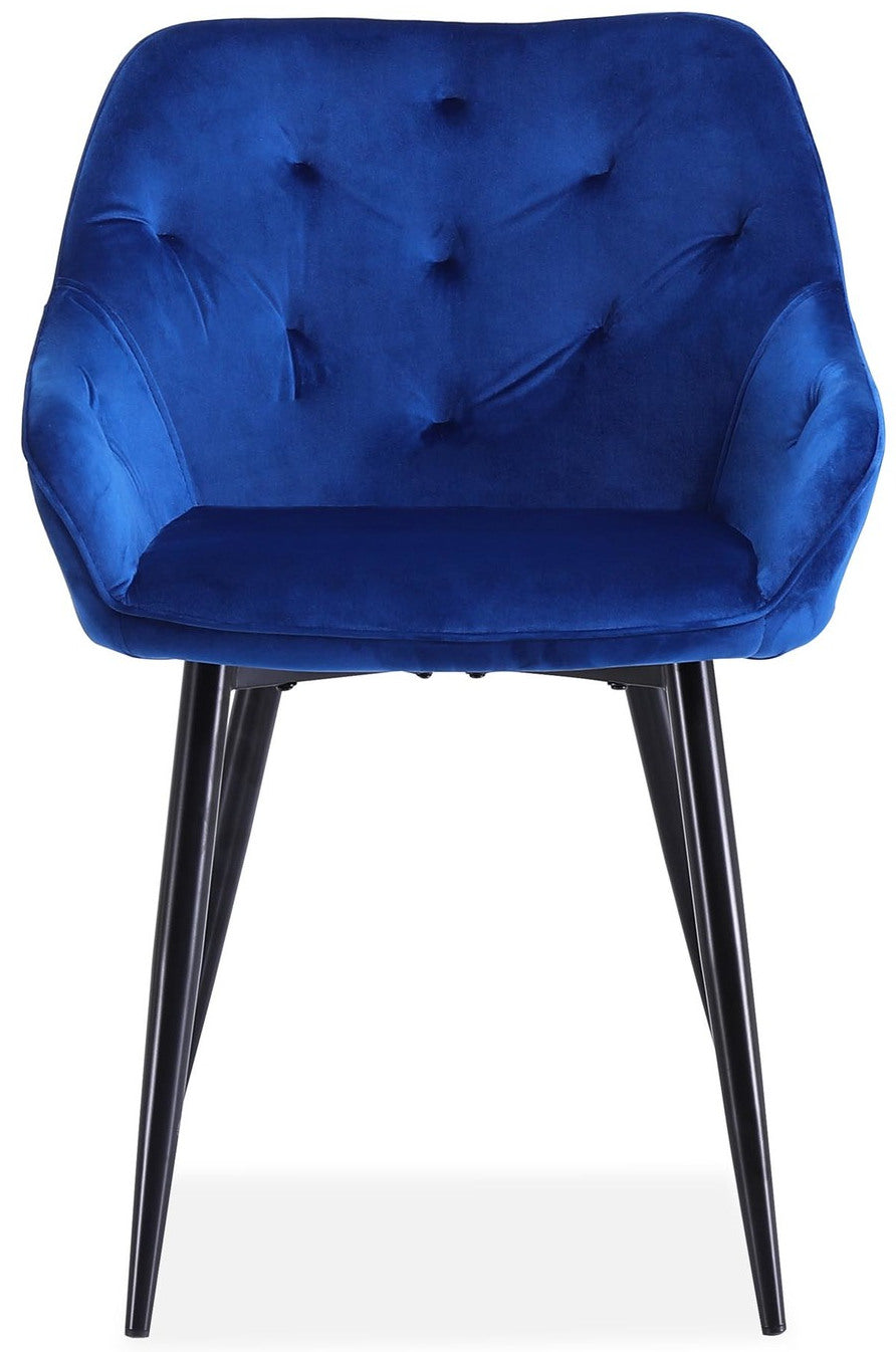 Kitchen Chair Casablanca | size: Width: 56cm, Height: 81cm, Depth: 65cm | color: Blue | image: 2 | variant: 1002443