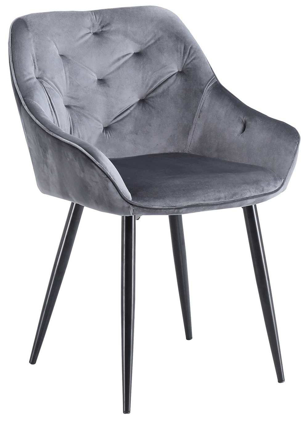 Kitchen Chair Casablanca | size: Width: 56cm, Height: 81cm, Depth: 65cm | color: Gray | image: 1 | variant: 1002445