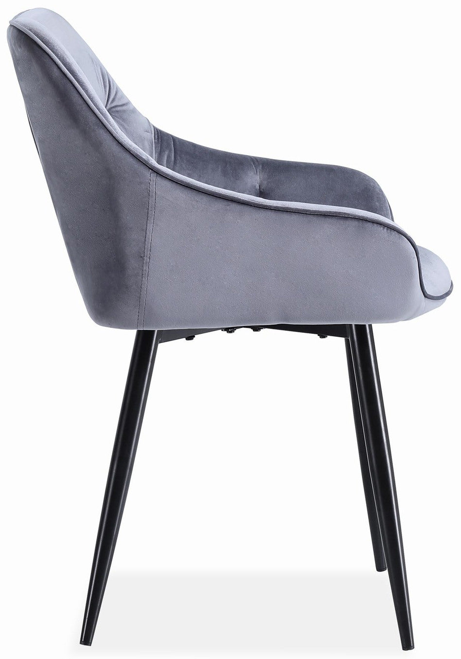 Kitchen Chair Casablanca | size: Width: 56cm, Height: 81cm, Depth: 65cm | color: Gray | image: 3 | variant: 1002445