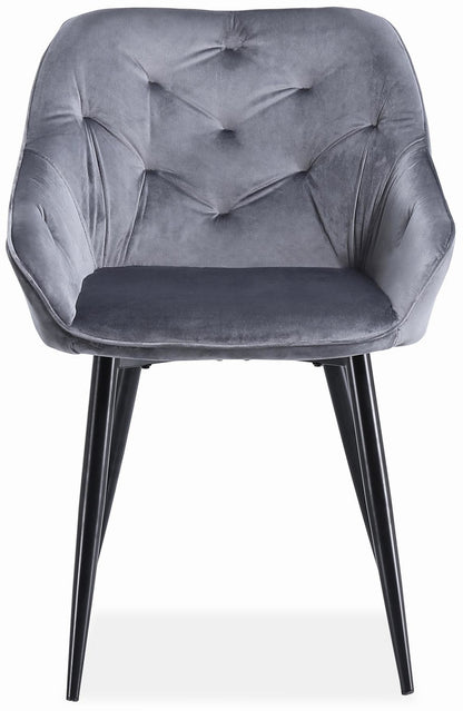 Kitchen Chair Casablanca | size: Width: 56cm, Height: 81cm, Depth: 65cm | color: Gray | image: 4 | variant: 1002445