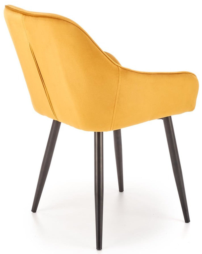 Kitchen Chair Casablanca | size: Width: 56cm, Height: 81cm, Depth: 65cm | color: Yellow | image: 2 | variant: 1002444