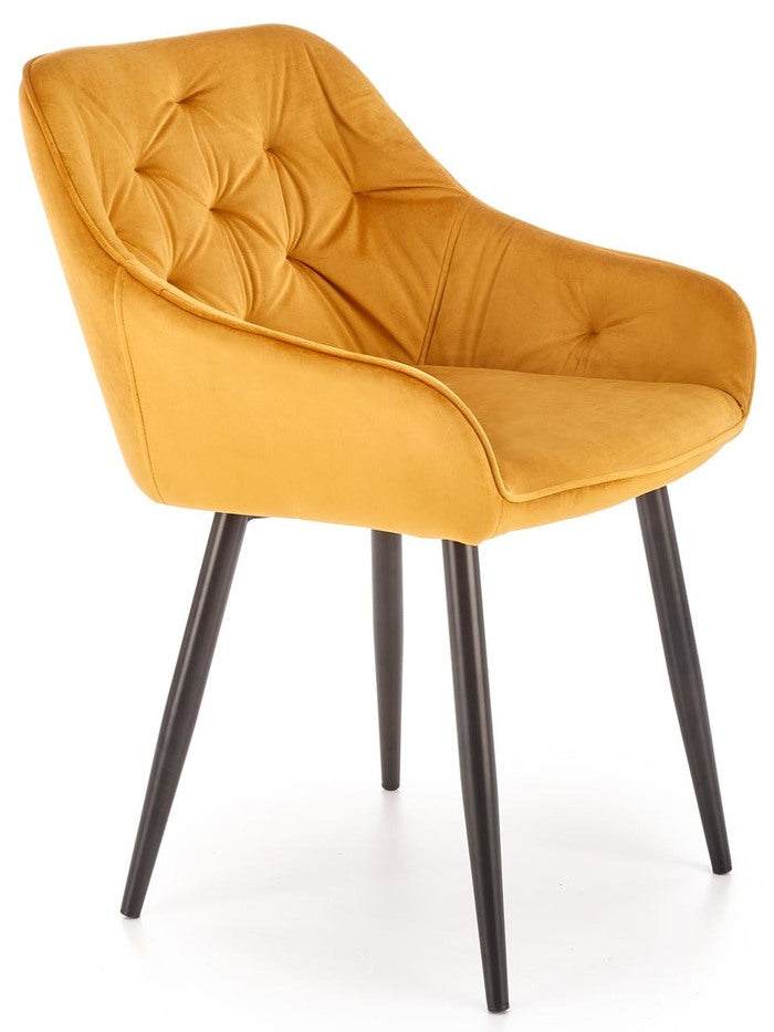 Kitchen Chair Casablanca | size: Width: 56cm, Height: 81cm, Depth: 65cm | color: Yellow | image: 3 | variant: 1002444
