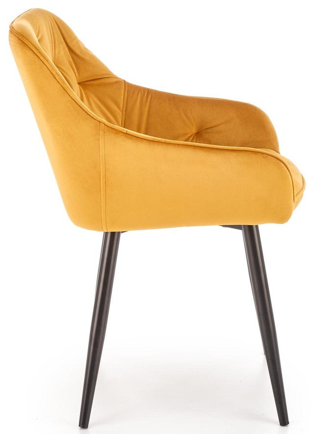 Kitchen Chair Casablanca | size: Width: 56cm, Height: 81cm, Depth: 65cm | color: Yellow | image: 4 | variant: 1002444