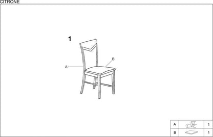 Kitchen Chair Citrone | size: Width: 44cm, Height: 96cm, Depth: 53cm | color: Gray | image: 5 | variant: 1002992