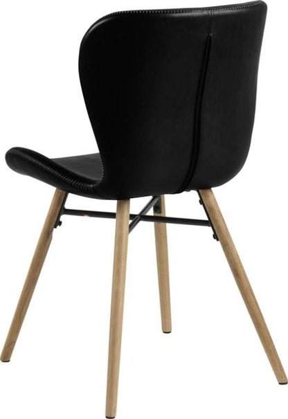 Kitchen Chair Crowborough | size: Width: 47cm, Height: 82.5cm, Depth: 56cm | color: Black | image: 2 | variant: 1000775