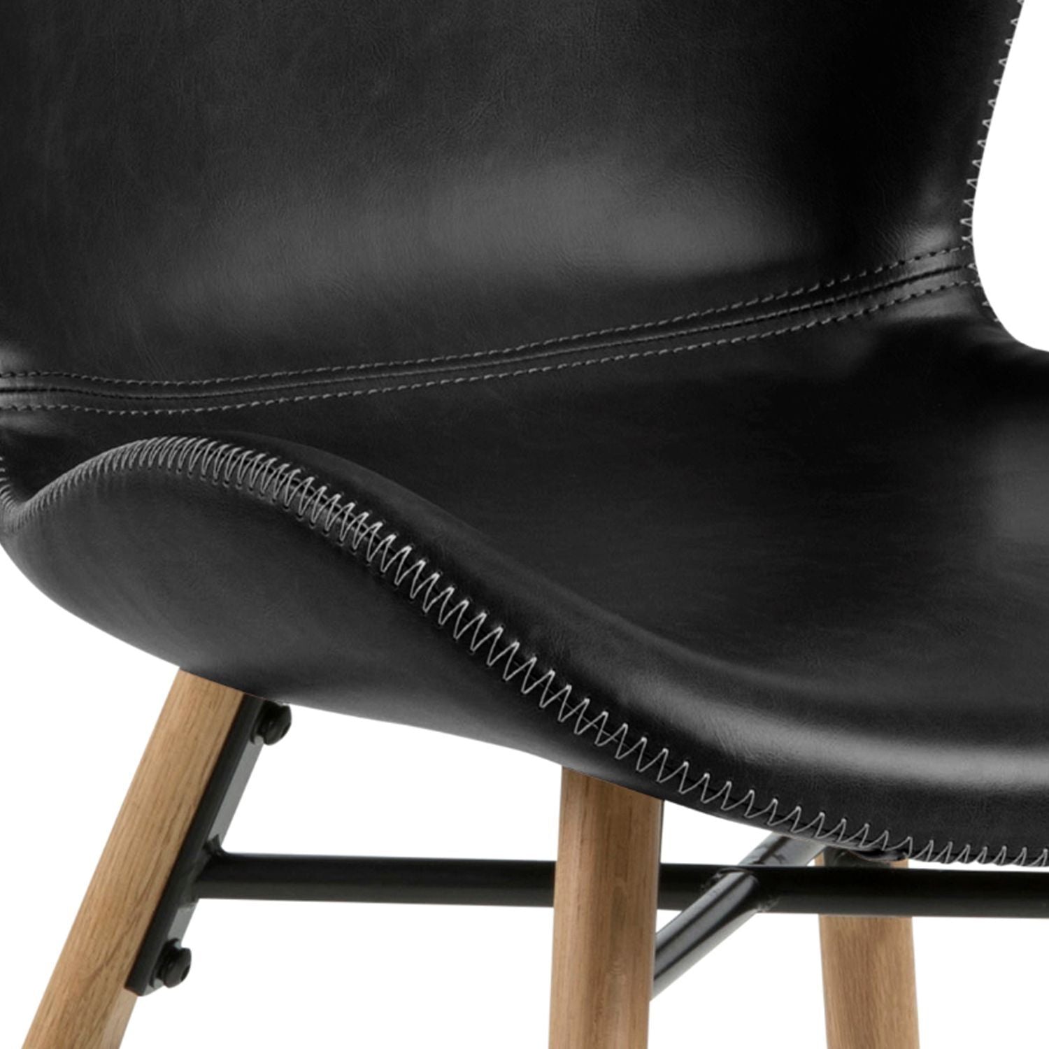Kitchen Chair Crowborough | size: Width: 47cm, Height: 82.5cm, Depth: 56cm | color: Black | image: 3 | variant: 1000775