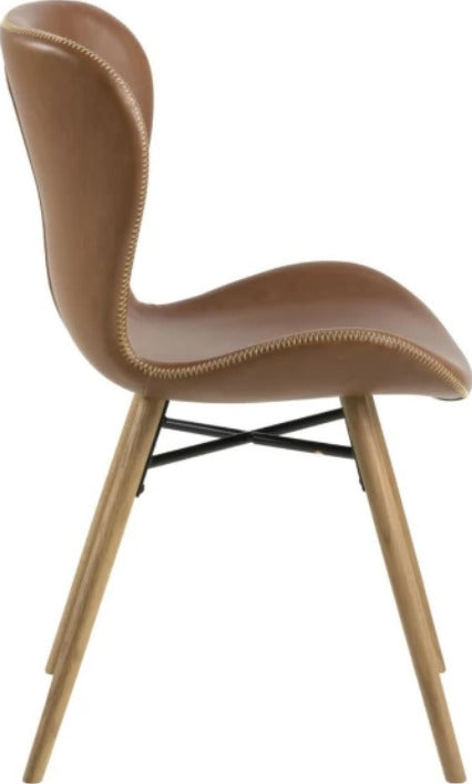 Kitchen Chair Crowborough | size: Width: 47cm, Height: 82.5cm, Depth: 56cm | color: Brown | image: 3 | variant: 1000776