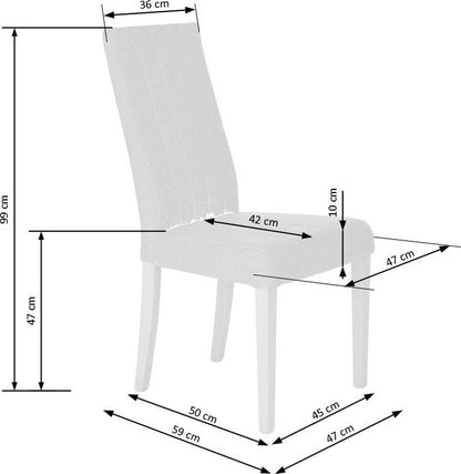 Kitchen Chair Diego 2 | size: Width: 47cm, Height: 99cm, Depth: 59cm | color: Blue | image: 7 | variant: 1003018