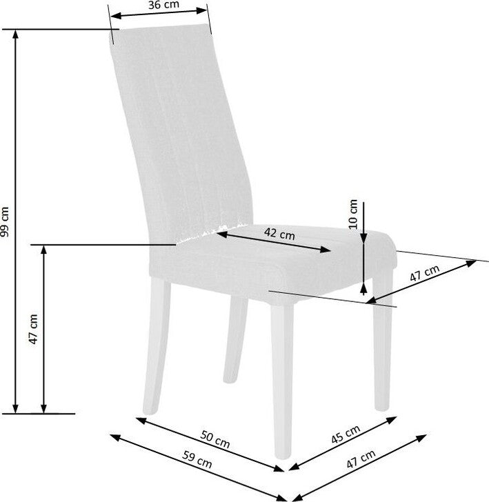 Kitchen Chair Diego 2 | size: Width: 47cm, Height: 99cm, Depth: 59cm | color: Green | image: 8 | variant: 1003019