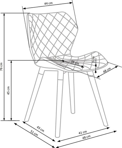 Kitchen Chair East Barnsley | size: Width: 48cm, Height: 76cm, Depth: 51cm | color: Gray | image: 6 | variant: 1006954