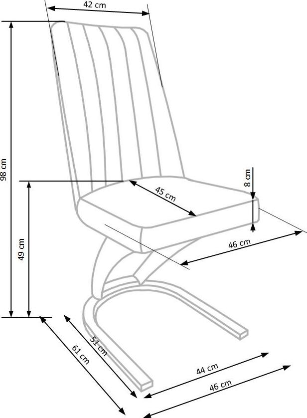 Kitchen Chair East Peterborough | size: Width: 46cm, Height: 98cm, Depth: 61cm | color: Brown | image: 9 | variant: 1006982
