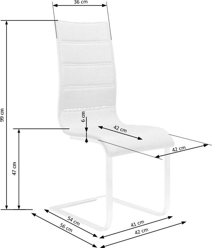 Kitchen Chair East Scunthorpe | size: Width: 42cm, Height: 99cm, Depth: 58cm | color: Black | image: 4 | variant: 1006989