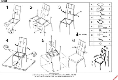 Kitchen Chair East Southampton | size: Width: 45cm, Height: 103cm, Depth: 54cm | color: Gray | image: 3 | variant: 1006936