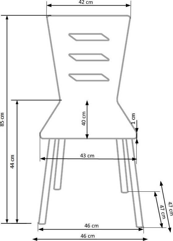 Kitchen Chair East Swansea | size: Width: 43cm, Height: 85cm, Depth: 47cm | color: White | image: 5 | variant: 1006935