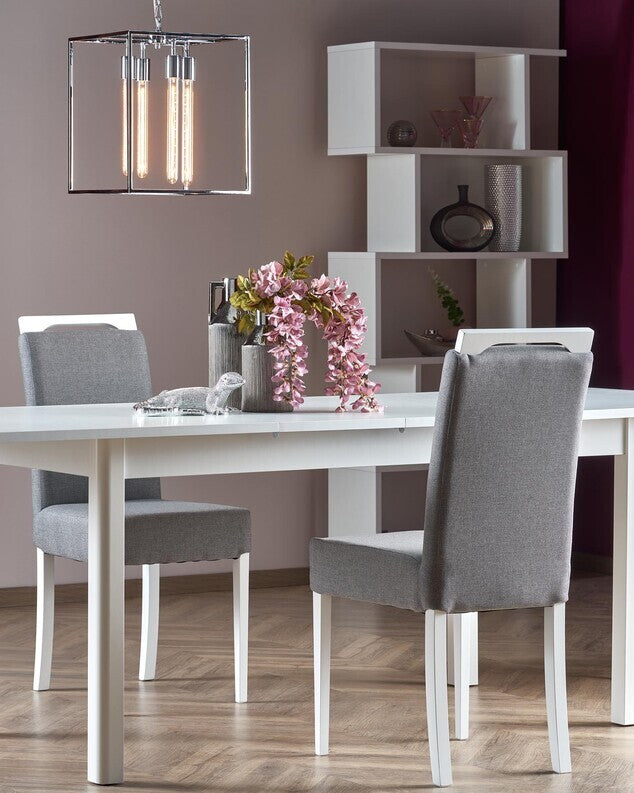 Kitchen Chair Hafnarfjorur | size: Width: 42cm, Height: 97cm, Depth: 58cm | color: White/Grey | image: 6 | variant: 1002099