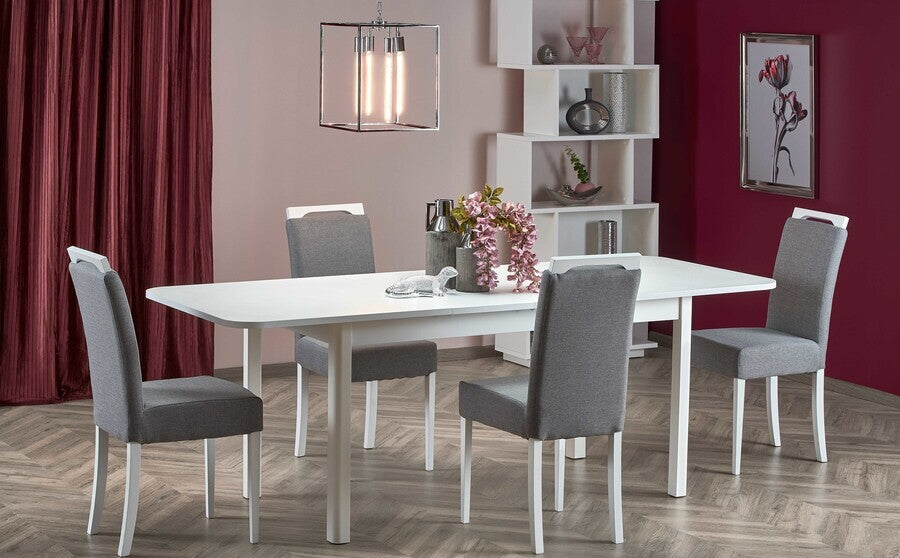 Kitchen Chair Hafnarfjorur | size: Width: 42cm, Height: 97cm, Depth: 58cm | color: White/Grey | image: 8 | variant: 1002099