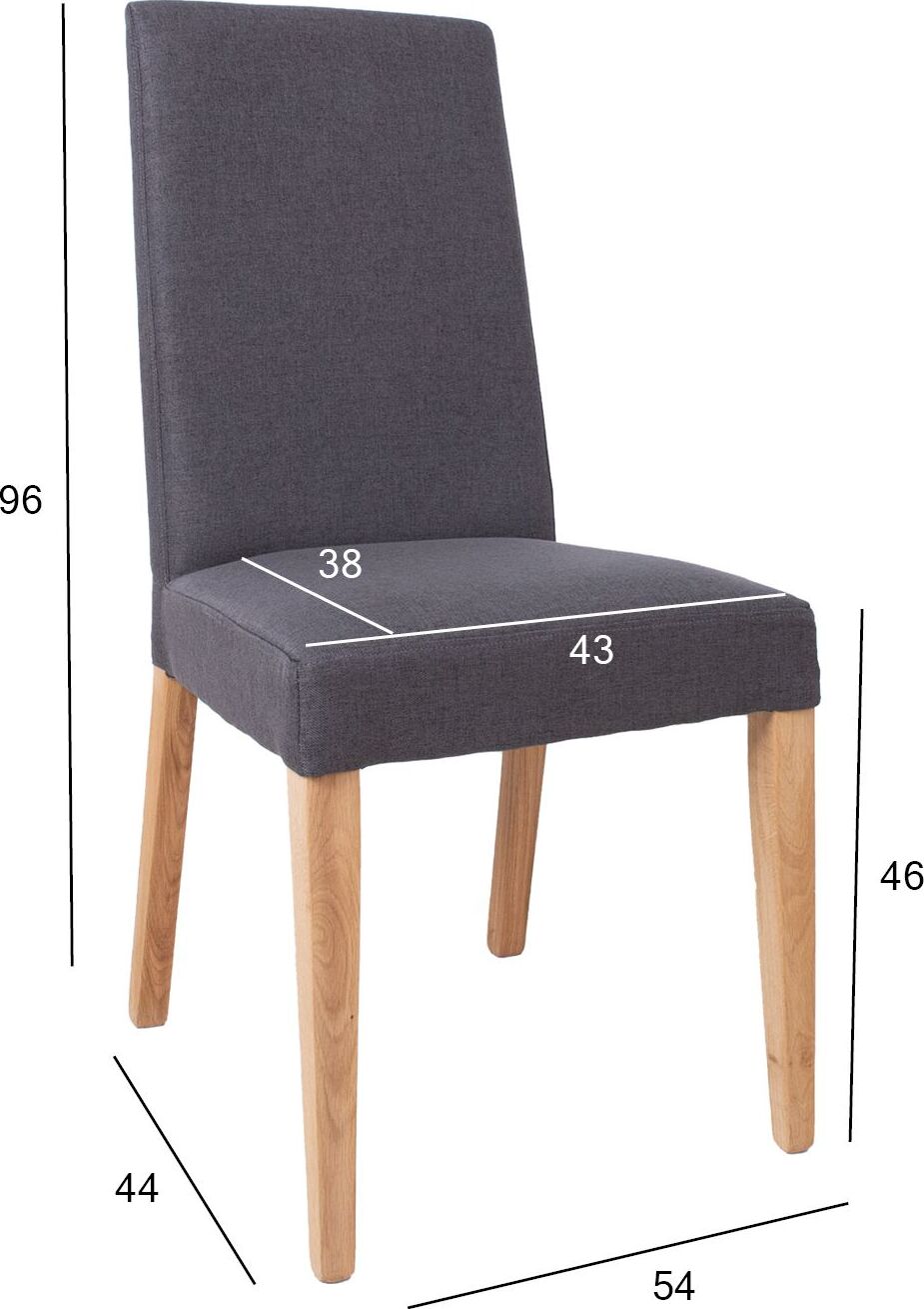 Kitchen Chair Herne Bay | size: Width: 54cm, Height: 96cm, Depth: 44cm | color: Gray | image: 7 | variant: 1000885