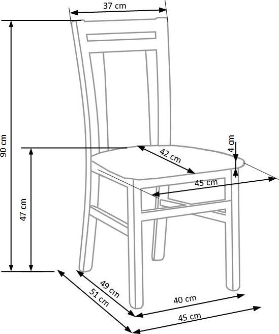 Kitchen Chair Hubert 8 | size: Width: 45cm, Height: 90cm, Depth: 51cm | color: Beige/Grey | image: 3 | variant: 1003046