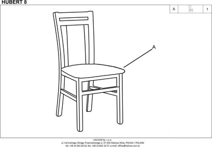 Kitchen Chair Hubert 8 | size: Width: 45cm, Height: 90cm, Depth: 51cm | color: Brown | image: 7 | variant: 1003045