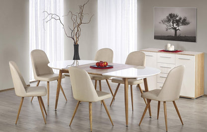 Kitchen Chair K214 | size: Width: 45cm, Height: 90cm, Depth: 53cm | color: Beige | image: 3 | variant: 1003083