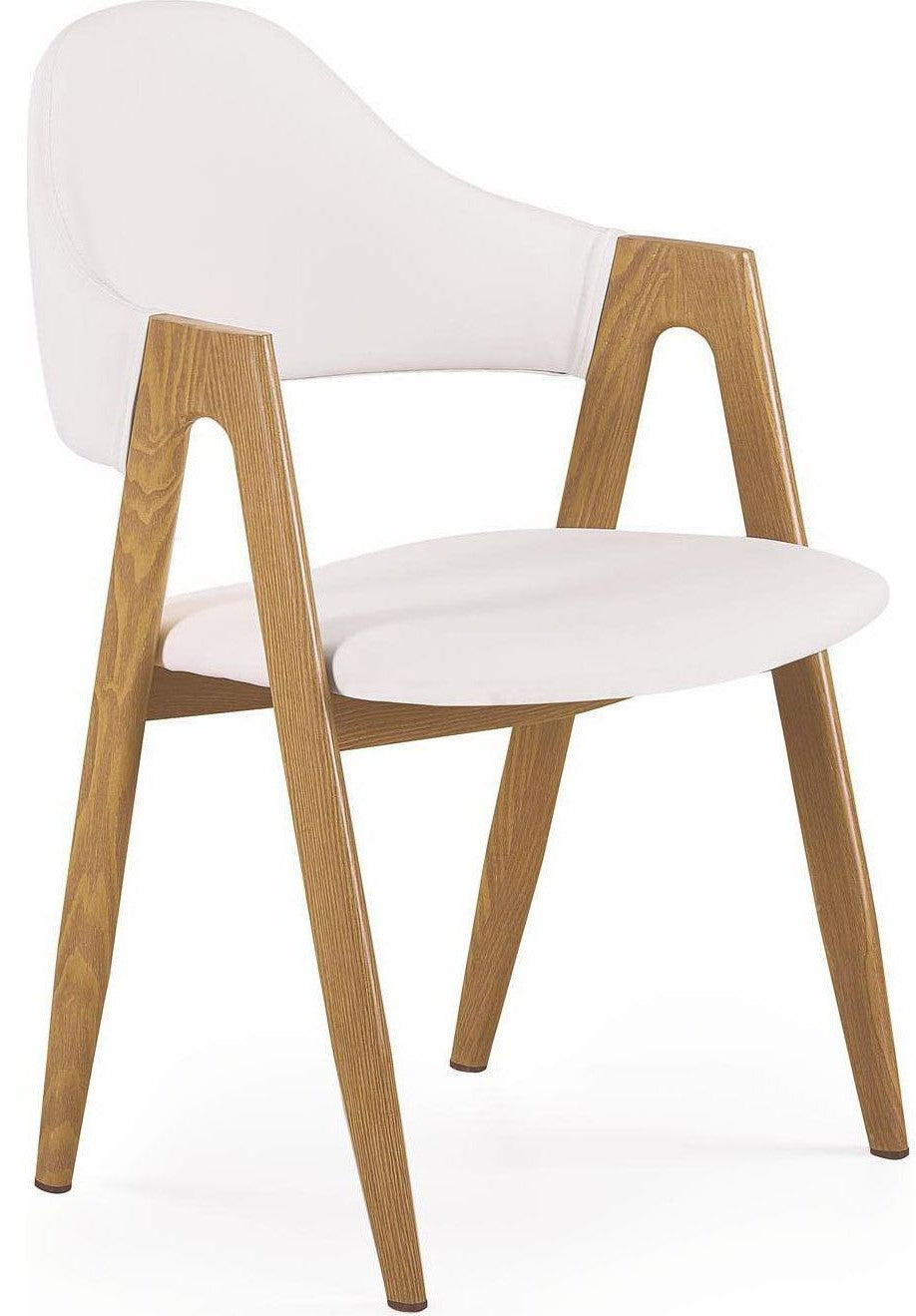 Kitchen Chair K247 | size: Width: 51cm, Height: 80cm, Depth: 57cm | color: White | image: 1 | variant: 1003098