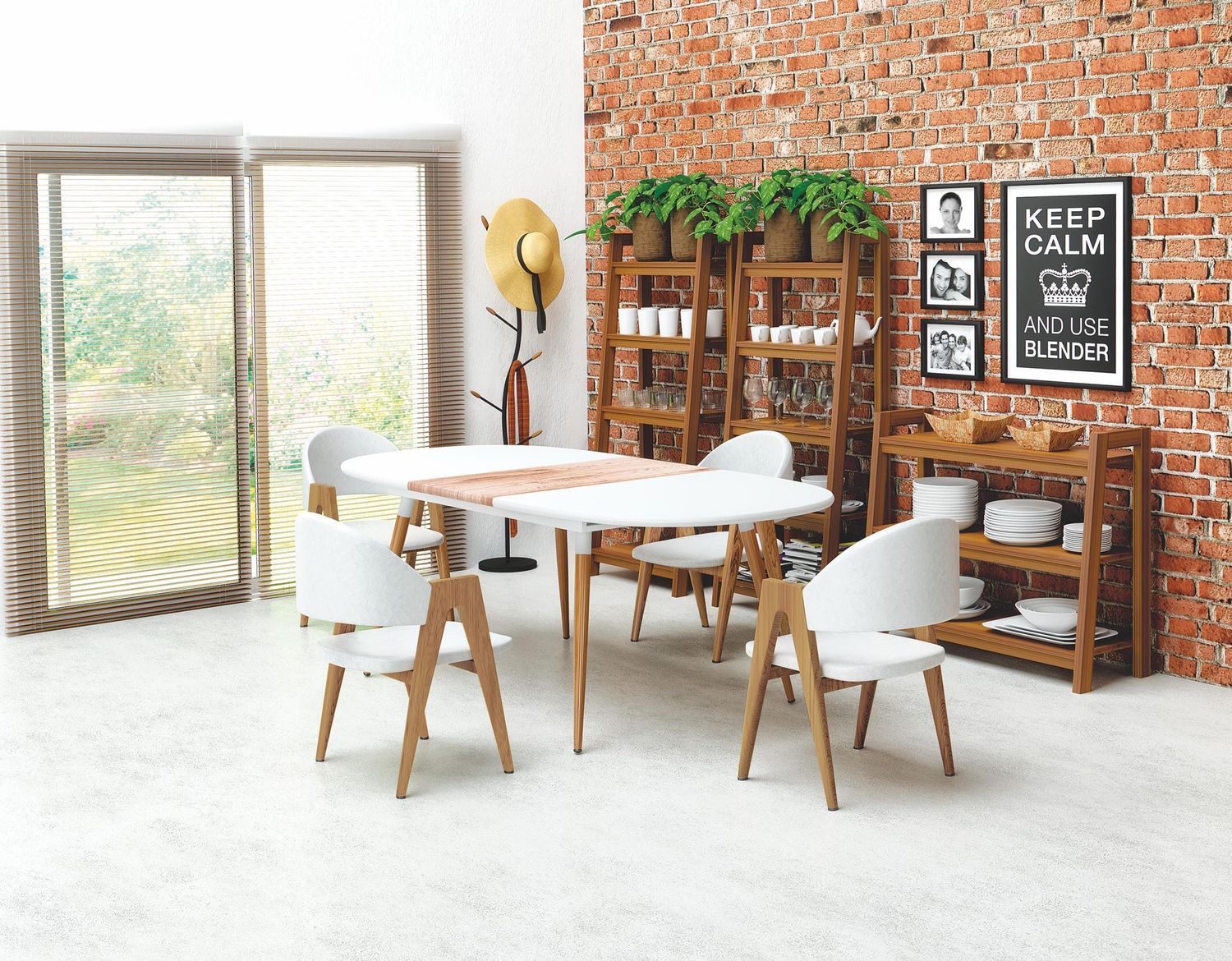 Kitchen Chair K247 | size: Width: 51cm, Height: 80cm, Depth: 57cm | color: White | image: 2 | variant: 1003098