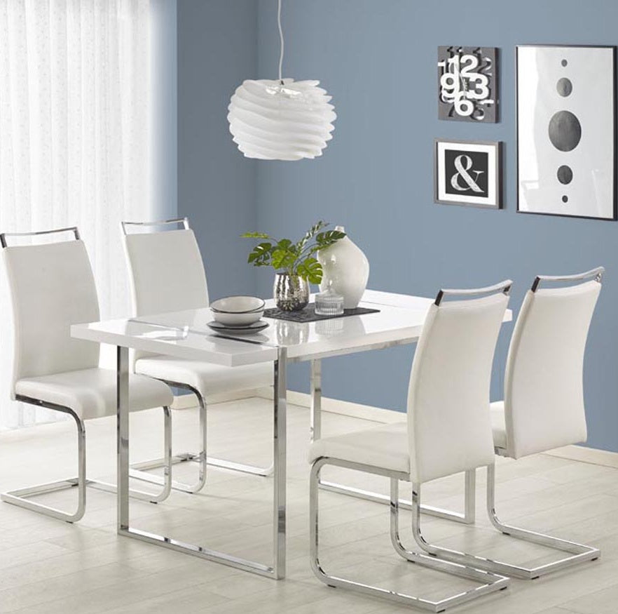 Kitchen Chair K250 | size: Width: 42cm, Height: 99cm, Depth: 55cm | color: White | image: 3 | variant: 1011451