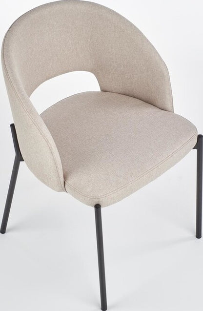 Kitchen Chair K373 | size: Width: 51cm, Height: 77cm, Depth: 57cm | color: Beige | image: 4 | variant: 1003178
