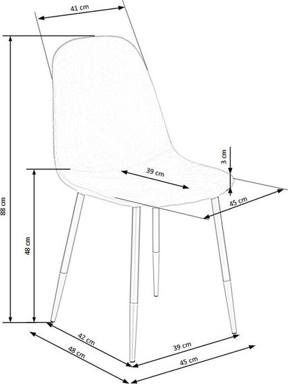 Kitchen Chair K379 | size: Width: 45cm, Height: 88cm, Depth: 48cm | color: Green | image: 7 | variant: 1003186