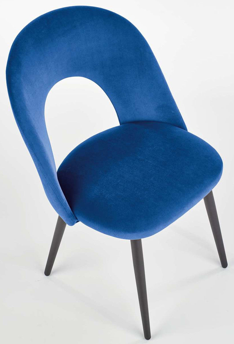 Kitchen Chair K384 | size: Width: 54cm, Height: 84cm, Depth: 57cm | color: Blue | image: 2 | variant: 1003195