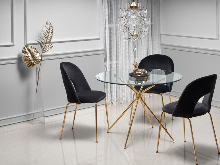 Kitchen Chair K385 | size: Width: 54cm, Height: 88cm, Depth: 59cm | color: Black | image: 7 | variant: 1003197