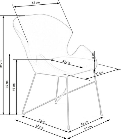 Kitchen Chair K458 | size: Width: 57cm, Height: 82cm, Depth: 62cm | color: Gray | image: 6 | variant: 1003321