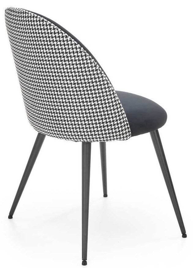 Kitchen Chair K478 | size: Width: 49cm, Height: 84cm, Depth: 54cm | color: White/Black | image: 3 | variant: 1016790