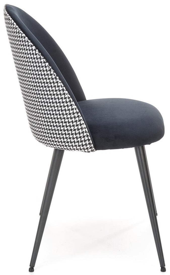 Kitchen Chair K478 | size: Width: 49cm, Height: 84cm, Depth: 54cm | color: White/Black | image: 4 | variant: 1016790