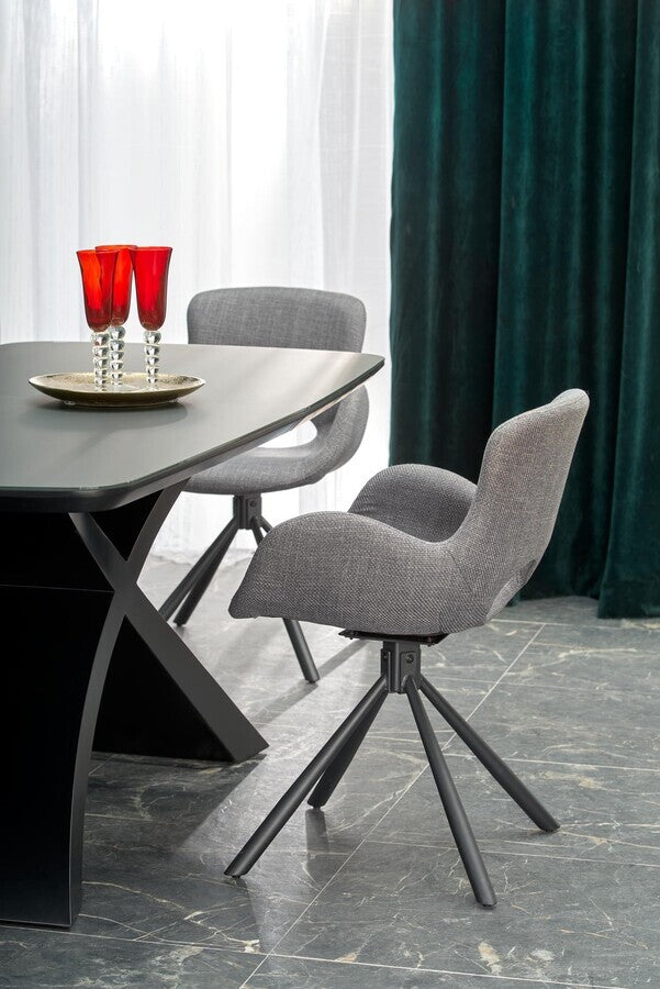 Kitchen Chair K486 | size: Width: 51cm, Height: 77cm, Depth: 57cm | color: Gray | image: 8 | variant: 1003343