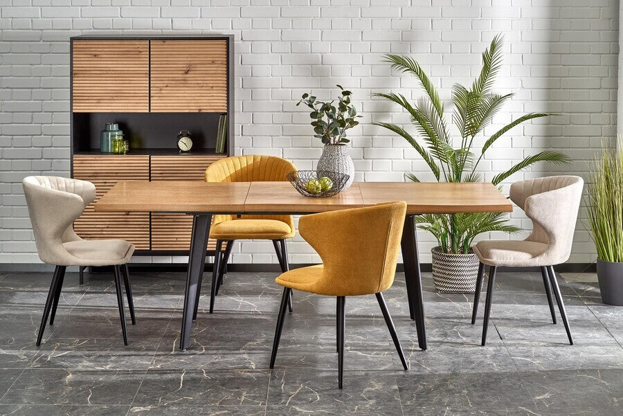 Kitchen Chair K496 | size: Width: 56cm, Height: 84cm, Depth: 58cm | color: Yellow | image: 1 | variant: 1003373