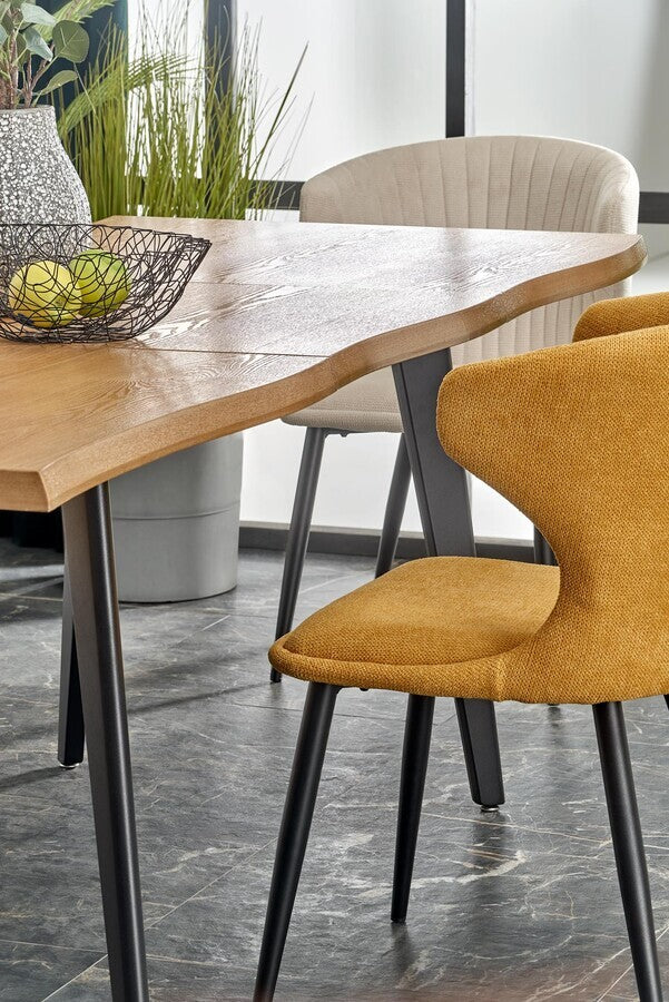 Kitchen Chair K496 | size: Width: 56cm, Height: 84cm, Depth: 58cm | color: Yellow | image: 2 | variant: 1003373