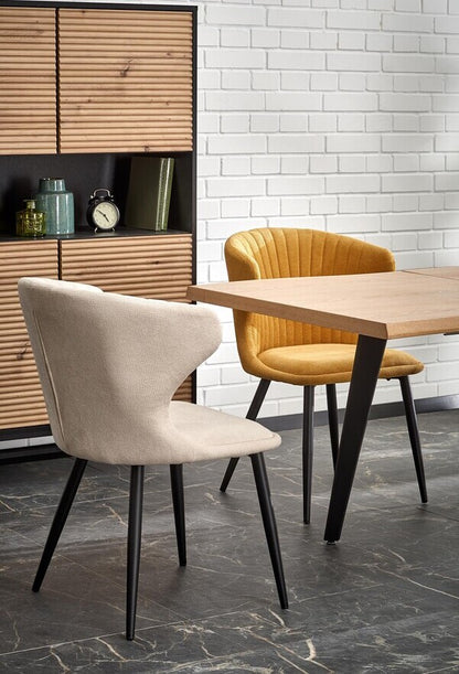 Kitchen Chair K496 | size: Width: 56cm, Height: 84cm, Depth: 58cm | color: Yellow | image: 3 | variant: 1003373