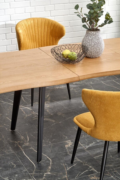 Kitchen Chair K496 | size: Width: 56cm, Height: 84cm, Depth: 58cm | color: Yellow | image: 5 | variant: 1003373