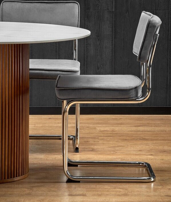 Kitchen Chair K510 | size: Width: 49cm, Height: 85cm, Depth: 55cm | color: Gray | image: 4 | variant: 1003403
